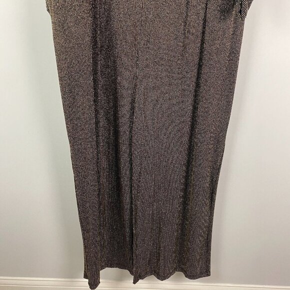 Torrid Glitter Knit Sweetheart Neck Jumpsuit Plus Sz 26 Gold Black Womens Party - Picture 3 of 15